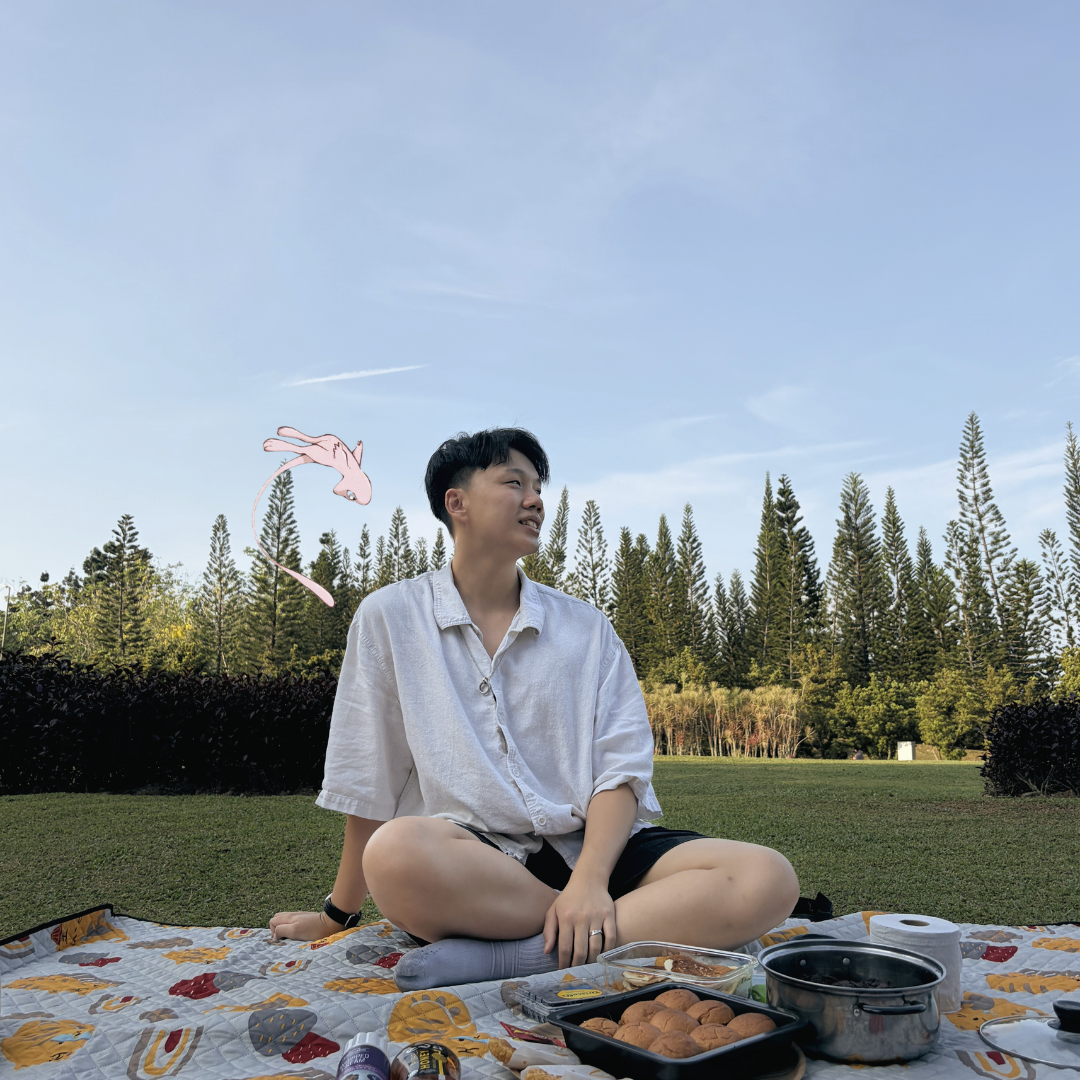 mikey at a picnic